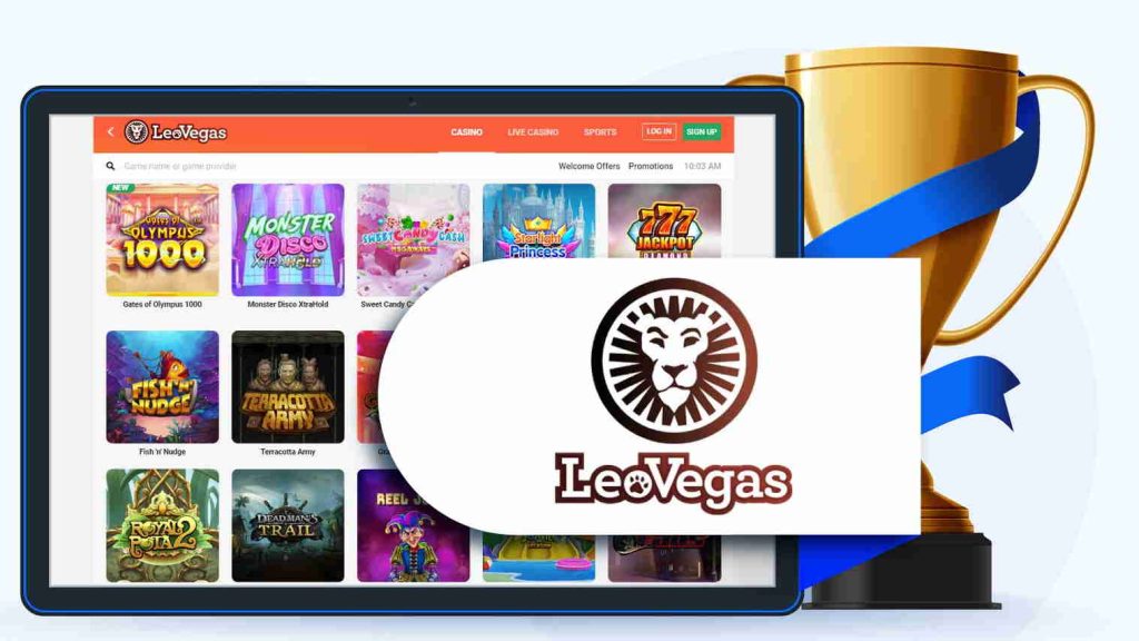 LeoVegas Casino colagem de xícaras.